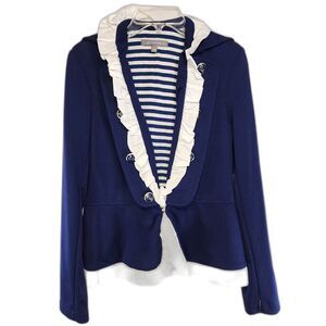 Vintage 90's NWT NY Collection Navy Blue Sailor Style Blazer Jacket Size S